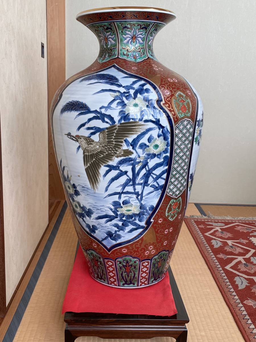 有田焼 飾り壺 70cm（赤）