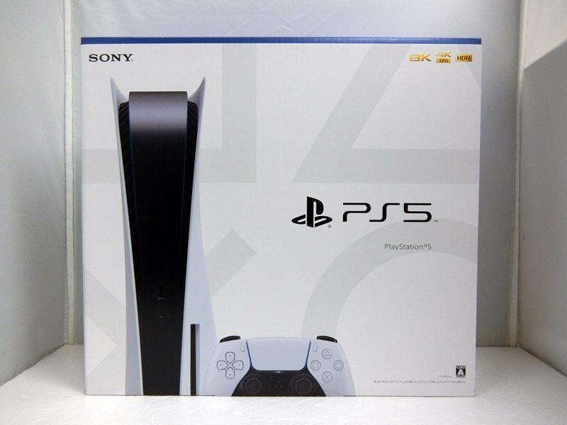未使用品・ゲーム保証明細有り SONY PS5/Playstation5 ディスクドライブ搭載モデル CFI-1100A 01 本体 825GB_画像1