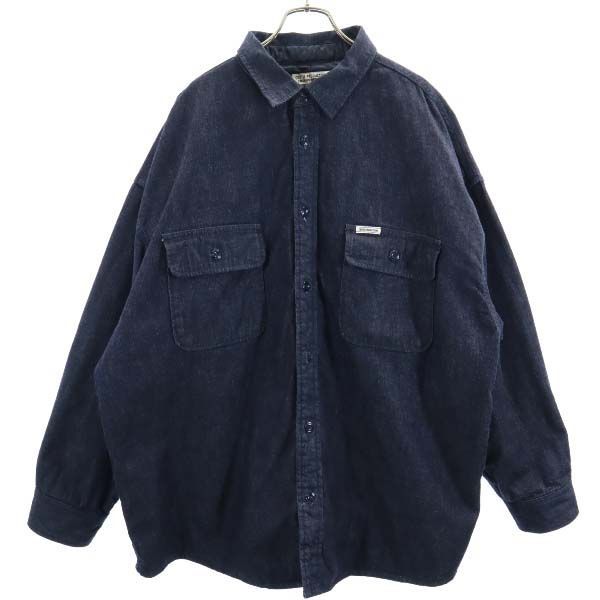 クーティー 日本製 中綿 デニムジャケット XL ネイビー系 COOTIE 裏キルティング メンズ 220108
