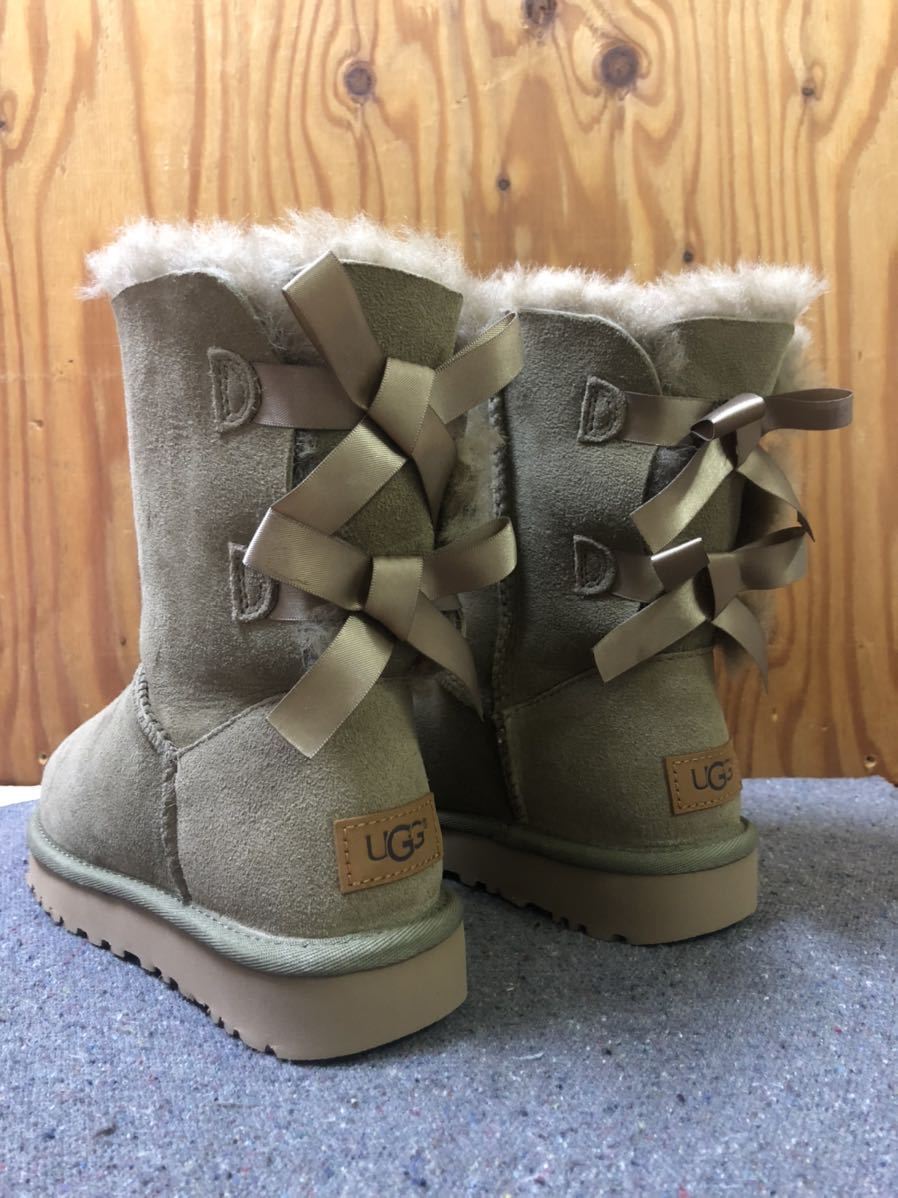 【即出荷】靴激安商品セール レア!UGG アグ ムートンブーツ リボン US8 25cm