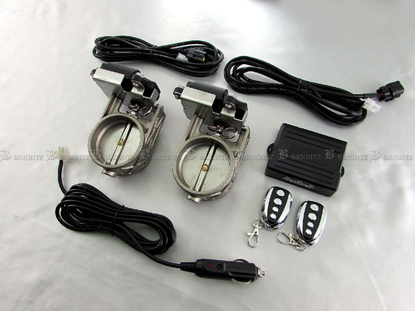 電動 マフラー 可変 バルブ 2PC 63mm コントローラーセット 排気 電動 マフラー 可変 バルブ 2PC 63mm コントローラーセット 排気