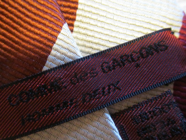  prompt decision COMME des GARCONS HOMME DEUX Comme des Garcons Homme reji men taru silk necktie bias stripe pattern silk Thai reji men Thai 