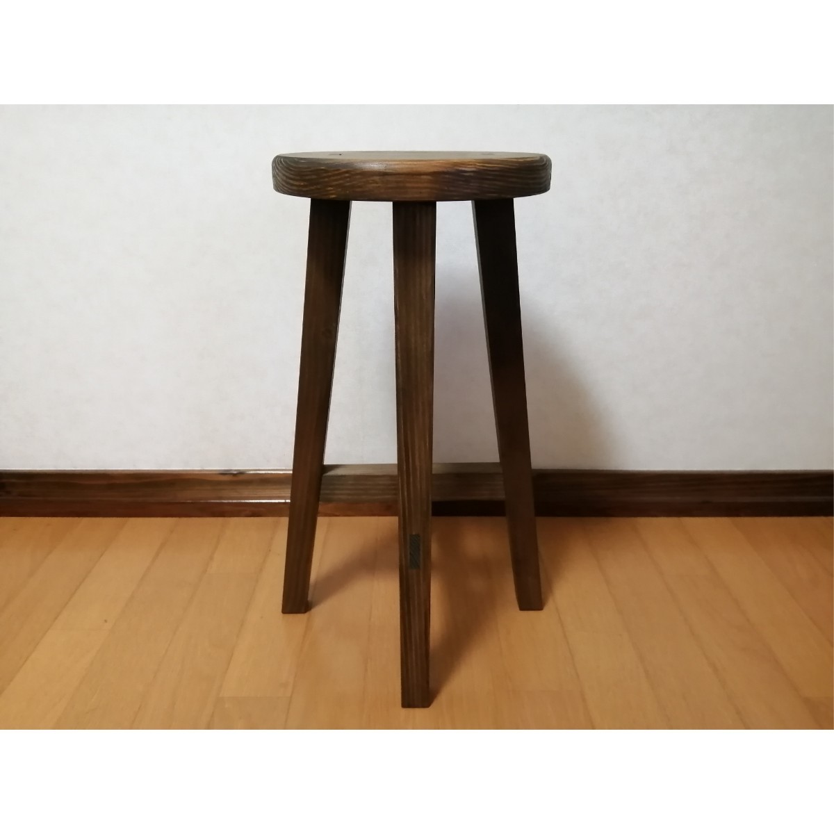 木製スツール　高さ65cm　丸椅子　stool