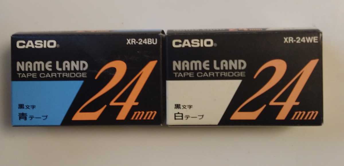 【未開封・未使用】NAME LAND ネームランドテープ24㎜　２色セット クーポン利用可