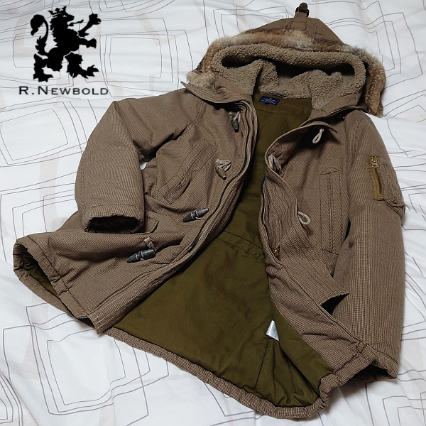 R.NEWBOLD ヘビーダッフルコート L カーキ