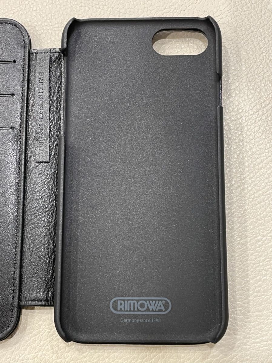 送料込 美品 RIMOWA リモワ 手帳型スマホケース黒 iphone7他 送料込 美品 RIMOWA リモワ 手帳型スマホケース黒 iphone7他