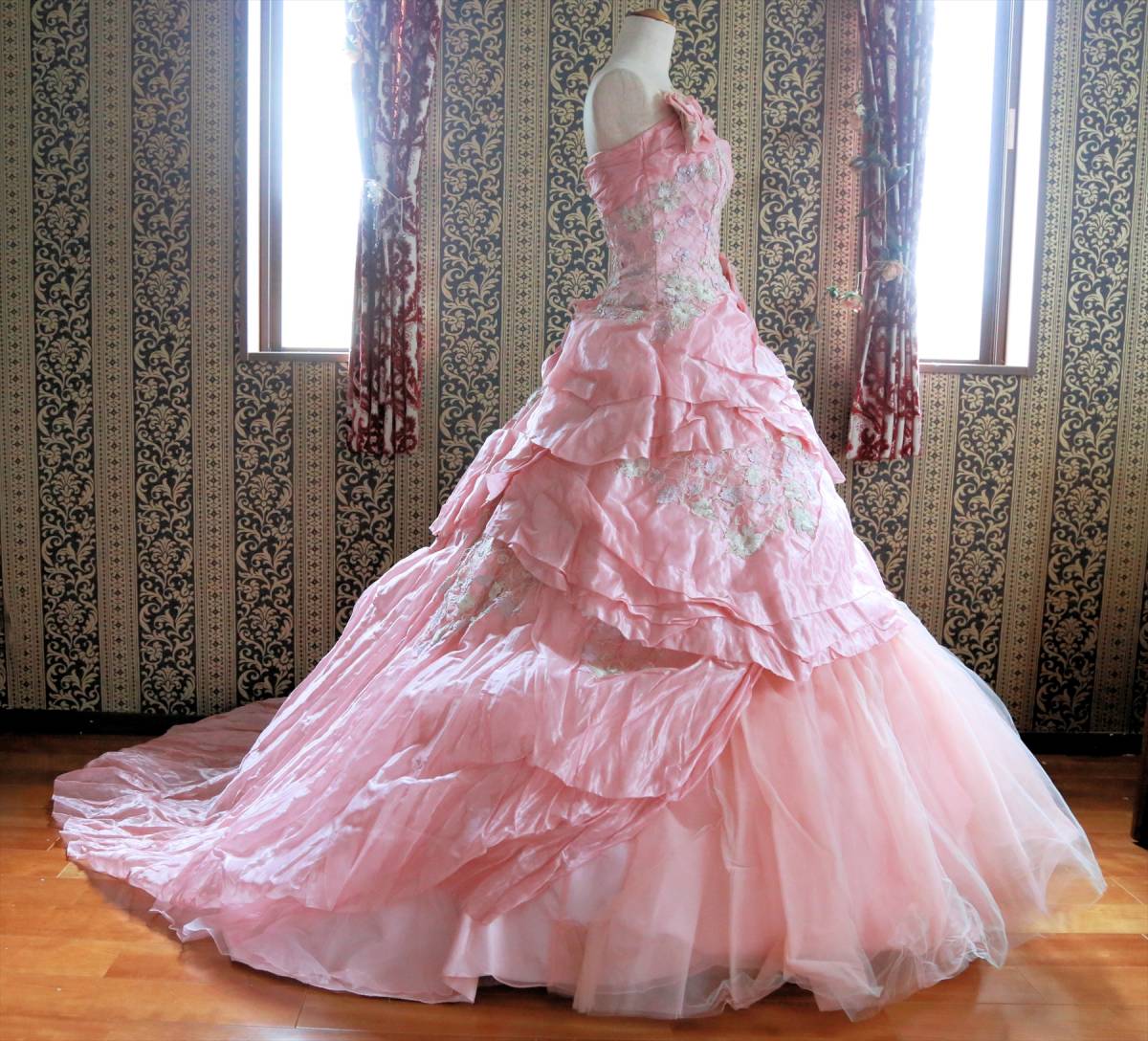 ayanachu-ruAya na ture wedding dress pink color dress free shipping 7 number 9 number S~M size degree 