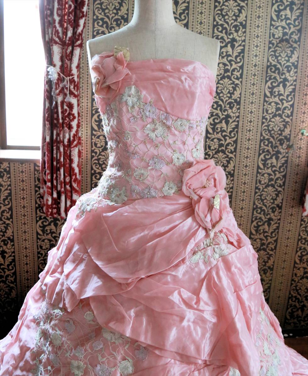 ayanachu-ruAya na ture wedding dress pink color dress free shipping 7 number 9 number S~M size degree 