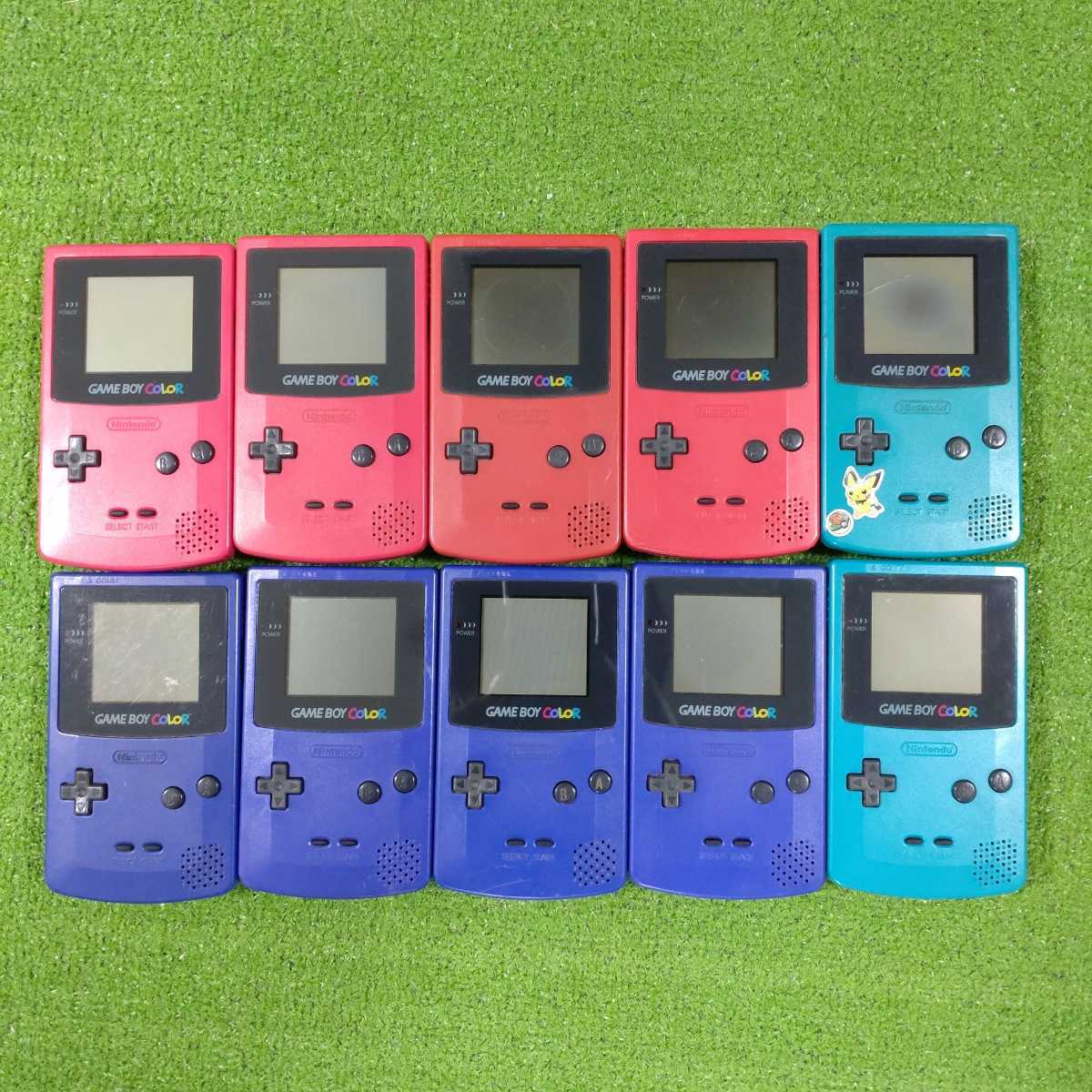 GAMEBOY COLOR ゲームボーイカラー 本体 10台 まとめ売り まとめて 大量 任天堂 Nintendo CGB-001 レトロ 希少品  パープル レッド ブルー