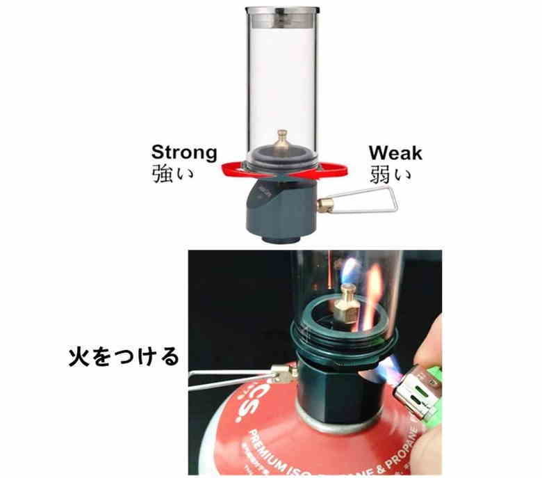 【送料無料】超軽量ガスランタン 2個（日本語マニュアル付）＆ ガス２分岐アダプタ　3点セット　BRS-55/Z24《PayPay対応》