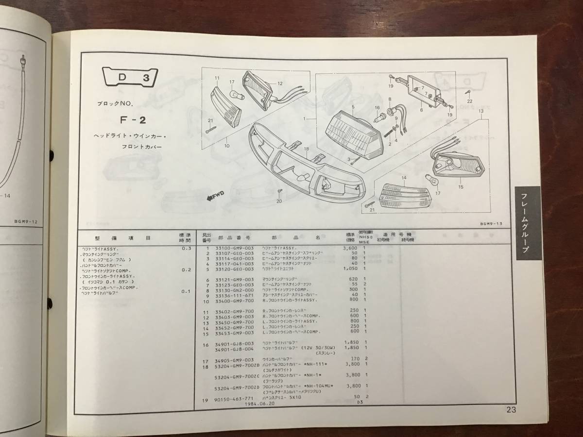 ★HONDA★ リードSS 　NH50MSE　パーツリスト1版①　ホンダ_画像5