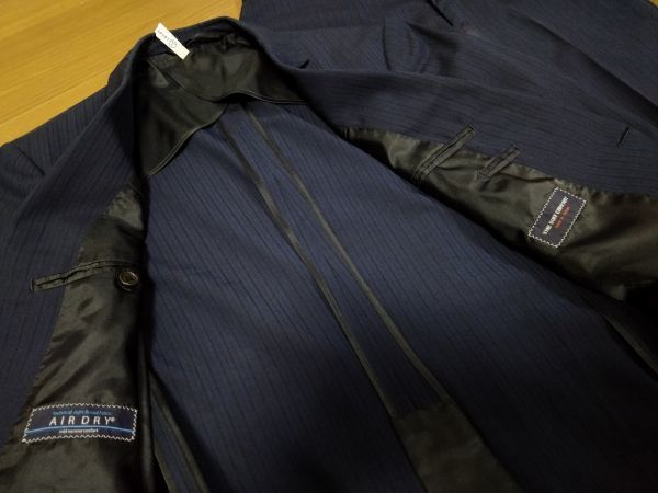 kkaa1983 ■ THE SUIT COMPANY ■ ザ スーツカンパニー スーツ シングル ウール混 青 ブルー 紺 ネイビー 175cm-6Drop M_画像8