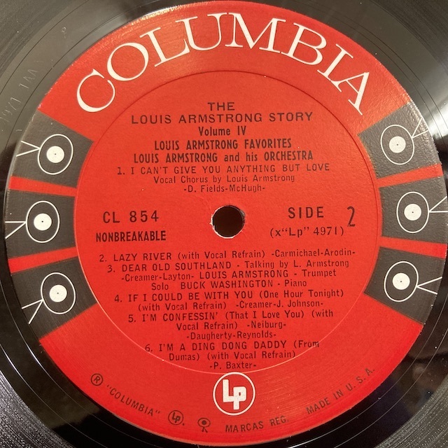 * быстрое решение VOCAL LP Louis Armstrong / Story Volume4 рис запись выемка нет 6eye Mono 31743 Louis * Armstrong 