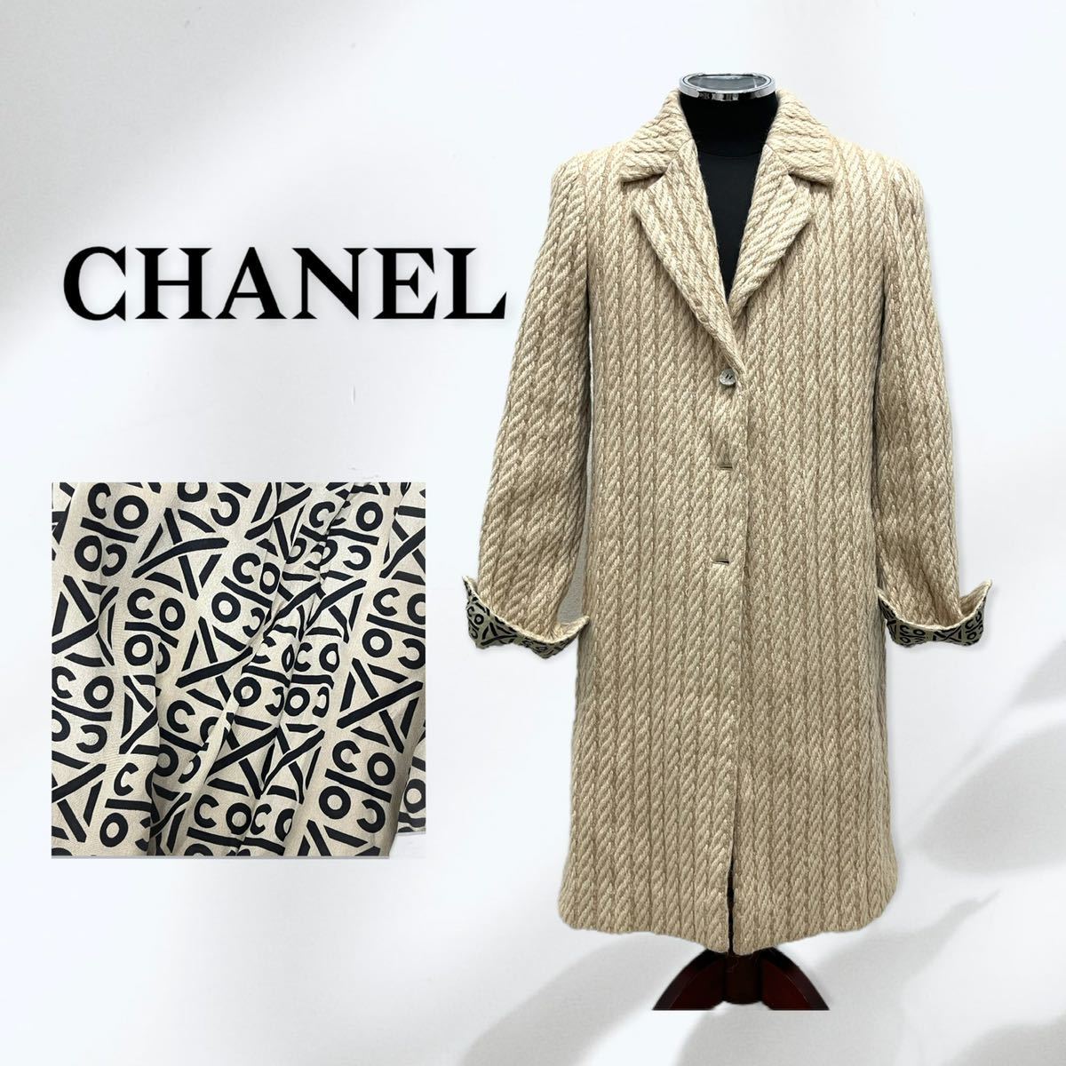 高級 CHANEL シャネル OOA P16277W02666 アルパカ ウール混 ココ 高級 CHANEL シャネル OOA P16277W02666 アルパカ ウール混 ココ