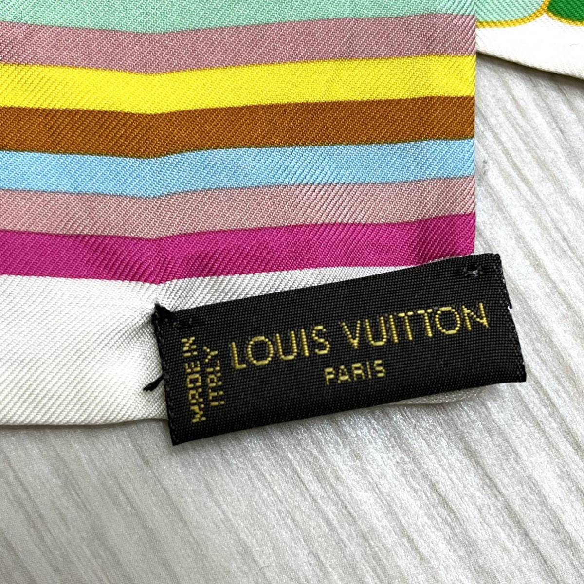 高級 LOUIS VUITTON ルイヴィトン モノグラム バタフライ 蝶柄 400505 シルク100% バンドー スカーフ