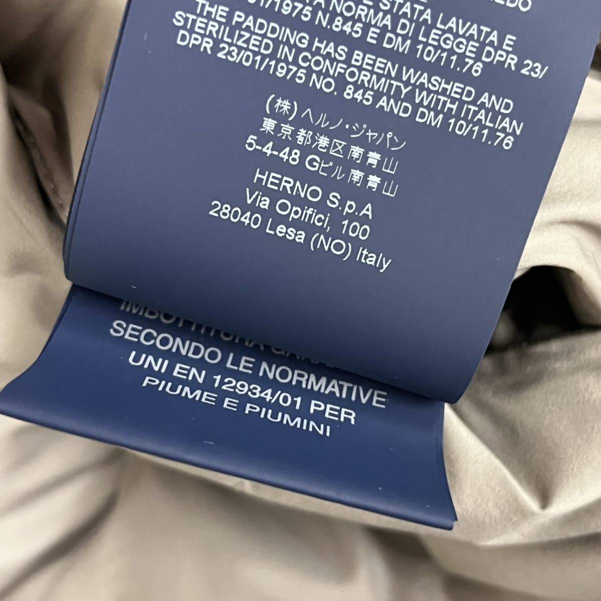HERNO ヘルノ 19AW ウール切替 ミドル ダウンコート レディース