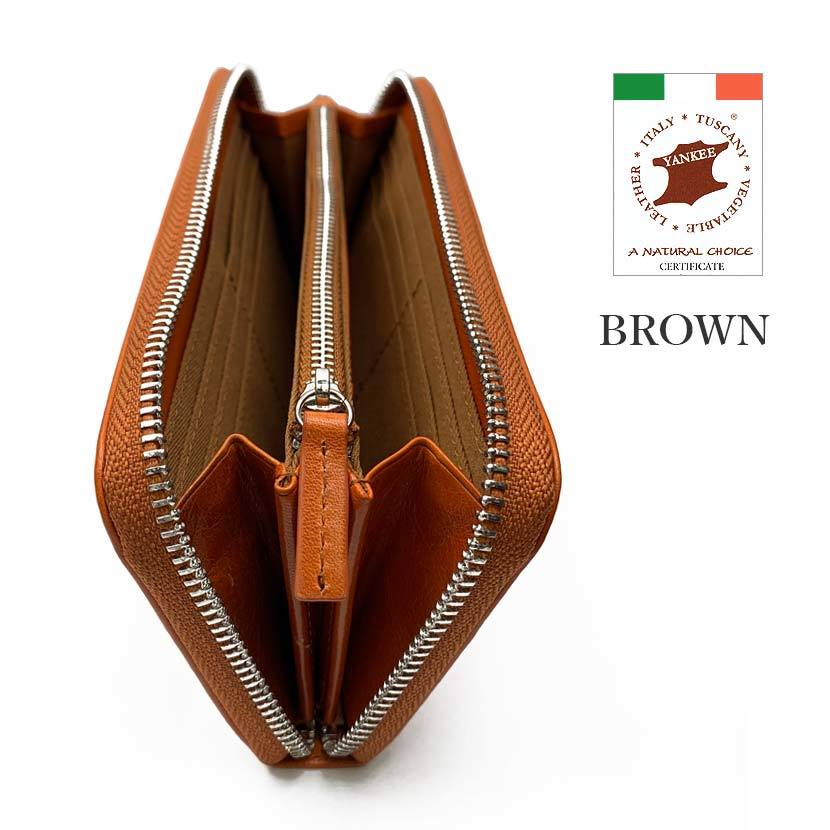 箱付き　新品　高級イタリアンレザー使用　長財布 ブラウン_画像3