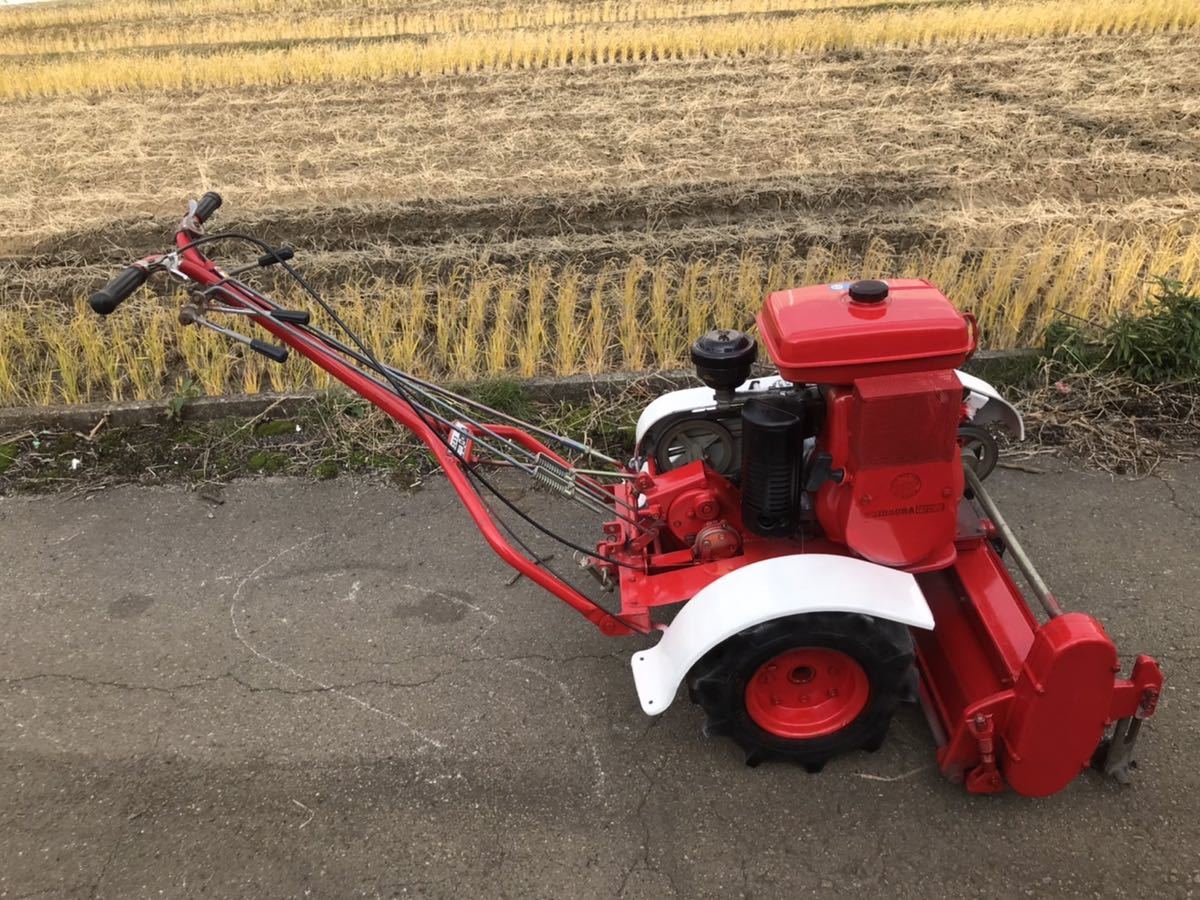 石川】共栄 バロネス リールモア芝刈り機 LM80 草刈り機【セル始動ギア走行オーガ回転の確認】領収書、引き取り可能