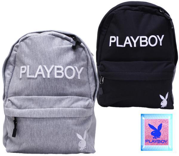 キッズ ＰＬＡＹＢＯＹ 立体ロゴ刺繍リュック ライトグレー 新品_《他のお色は個別で出品しています》