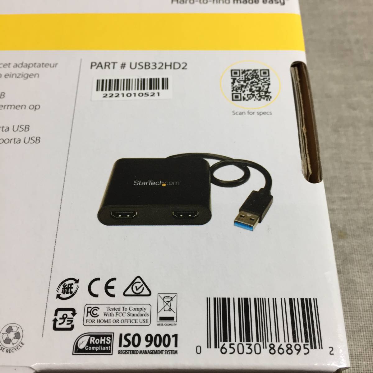 StarTech.com USB 3.0対応デュアルHDMIディスプレイアダプタ/1x 4K30Hz & 1x 1080p/USB Type-A接続/Windowsのみ対応 USB32HD2_画像6
