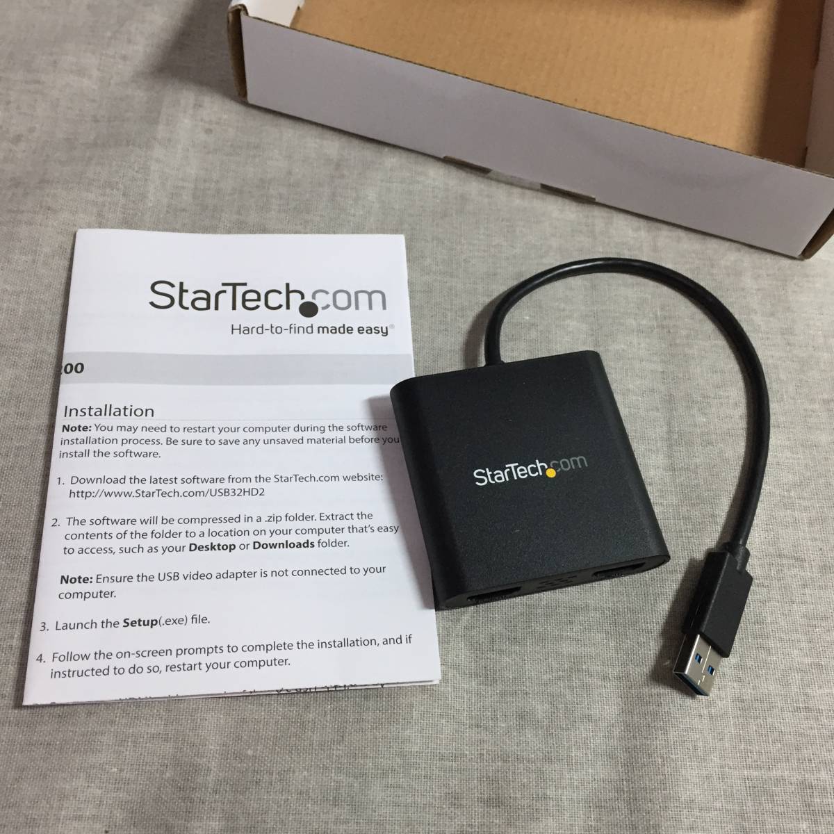 StarTech.com USB 3.0対応デュアルHDMIディスプレイアダプタ/1x 4K30Hz & 1x 1080p/USB Type-A接続/Windowsのみ対応 USB32HD2_画像2