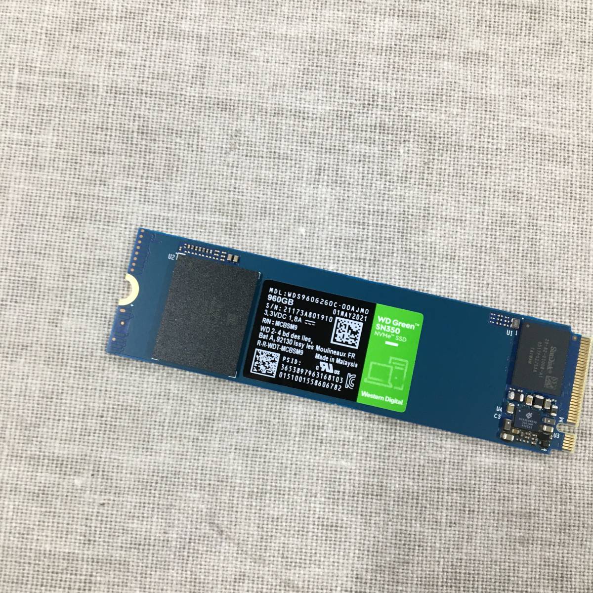 現状品　Western Digital 960GB WD SN350 NVMe 内蔵SSD ソリッドステートドライブ - Gen3 PCIe M.2 2280 最大2,400MB/s - WDS960G2G0C_画像3