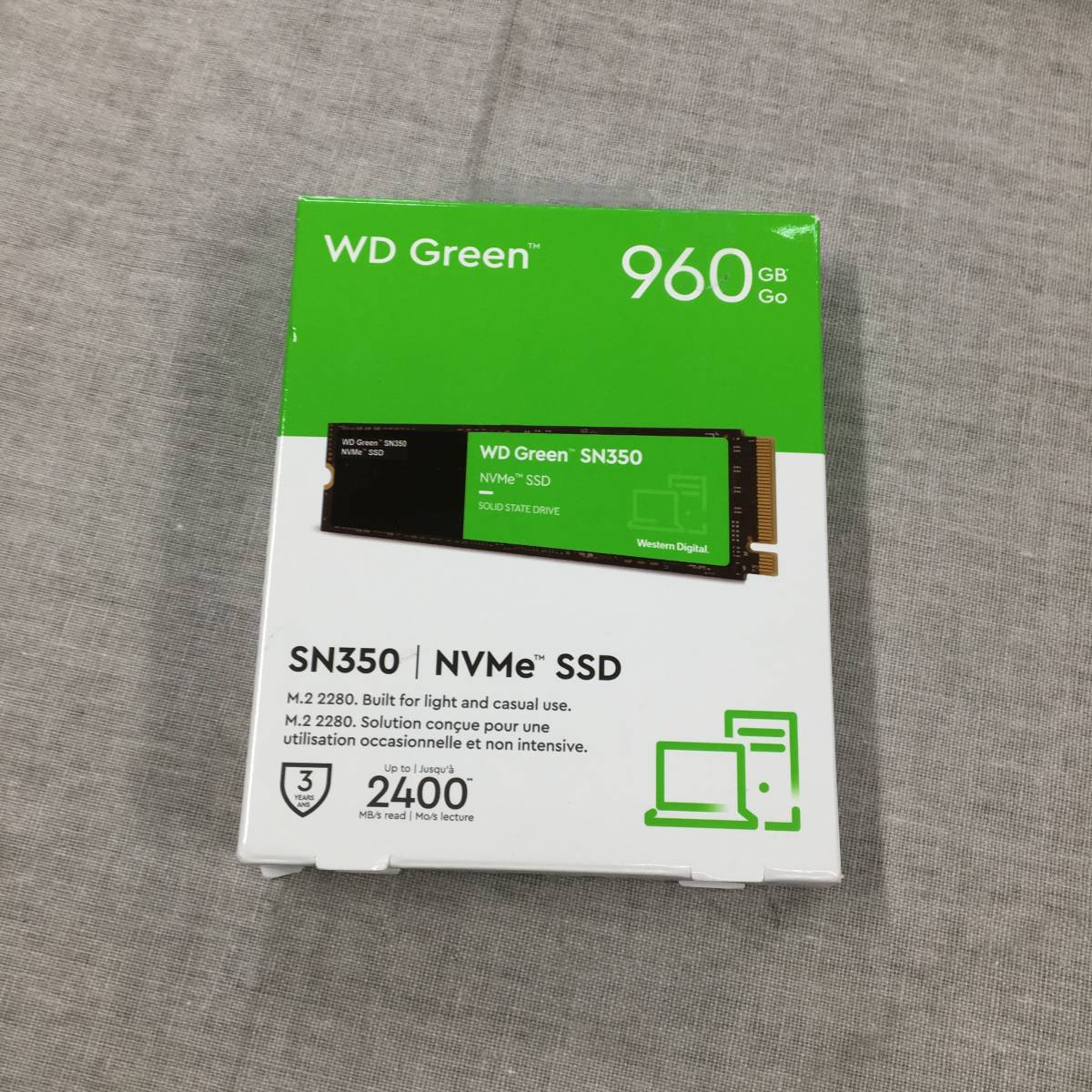 現状品　Western Digital 960GB WD SN350 NVMe 内蔵SSD ソリッドステートドライブ - Gen3 PCIe M.2 2280 最大2,400MB/s - WDS960G2G0C_画像1