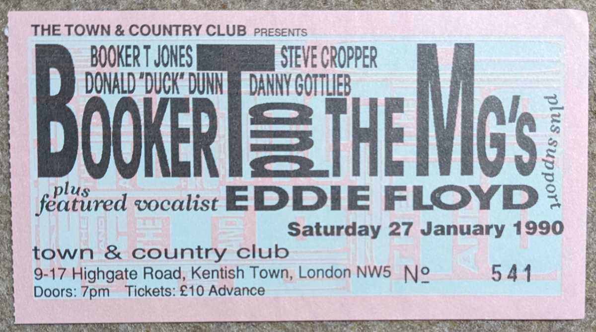 Booker T.And The MG's★1990年ロンドンT&C公演半券_画像1