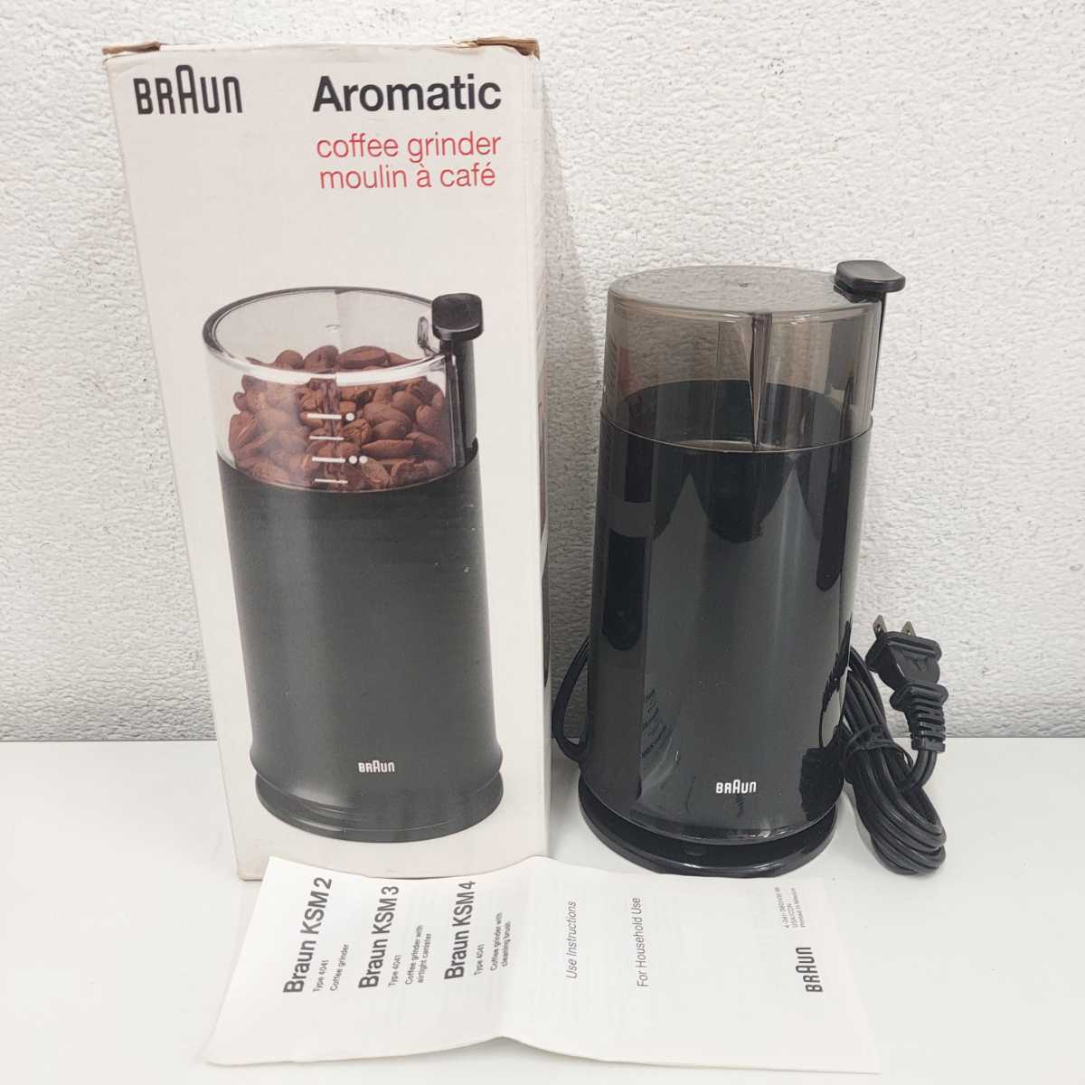 Braun KSM2-BLK Aromatic Coffee Grinder, Black