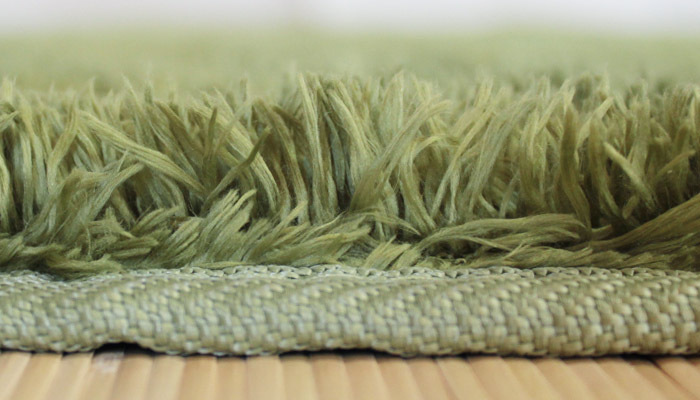 シャギー　ラグ　185×185cm　正方形　パレス　グリーン　　 カーペット じゅうたん 絨毯 ふわふわ ふかふか さらさら リビング_画像4