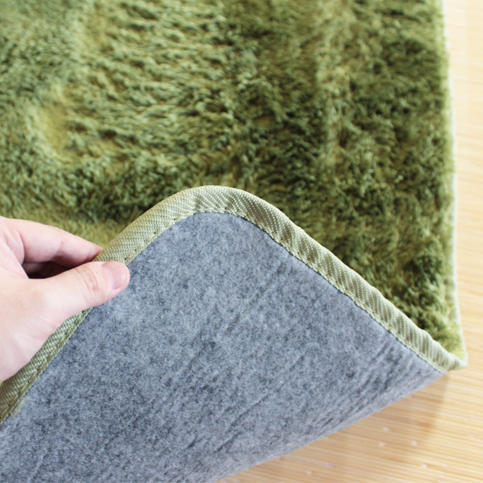 シャギー　ラグ　185×185cm　正方形　パレス　グリーン　　 カーペット じゅうたん 絨毯 ふわふわ ふかふか さらさら リビング_画像6