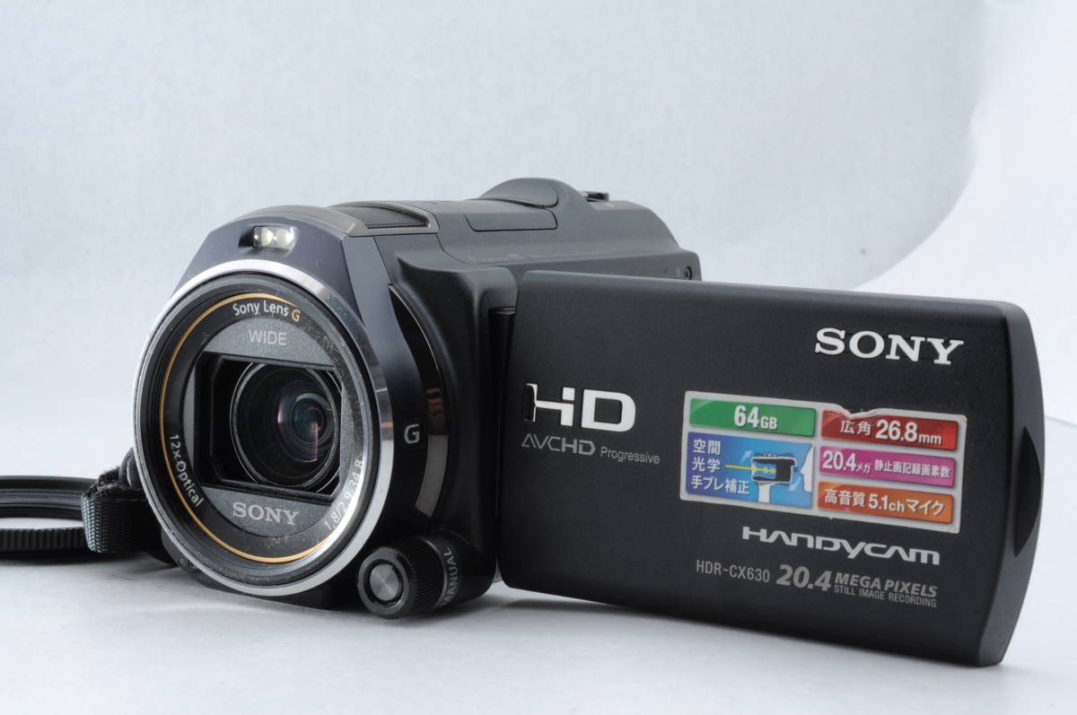 動作品 ソニー SONY HANDYCAM HDR-CX630V GPS デジタルビデオカメラ バッテリー付 管Q5007