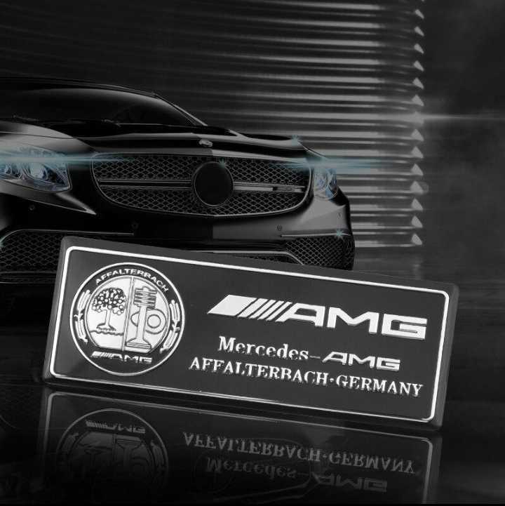 Black mercedes amg affalterbach-germany badge emblem 80mm x 30mm