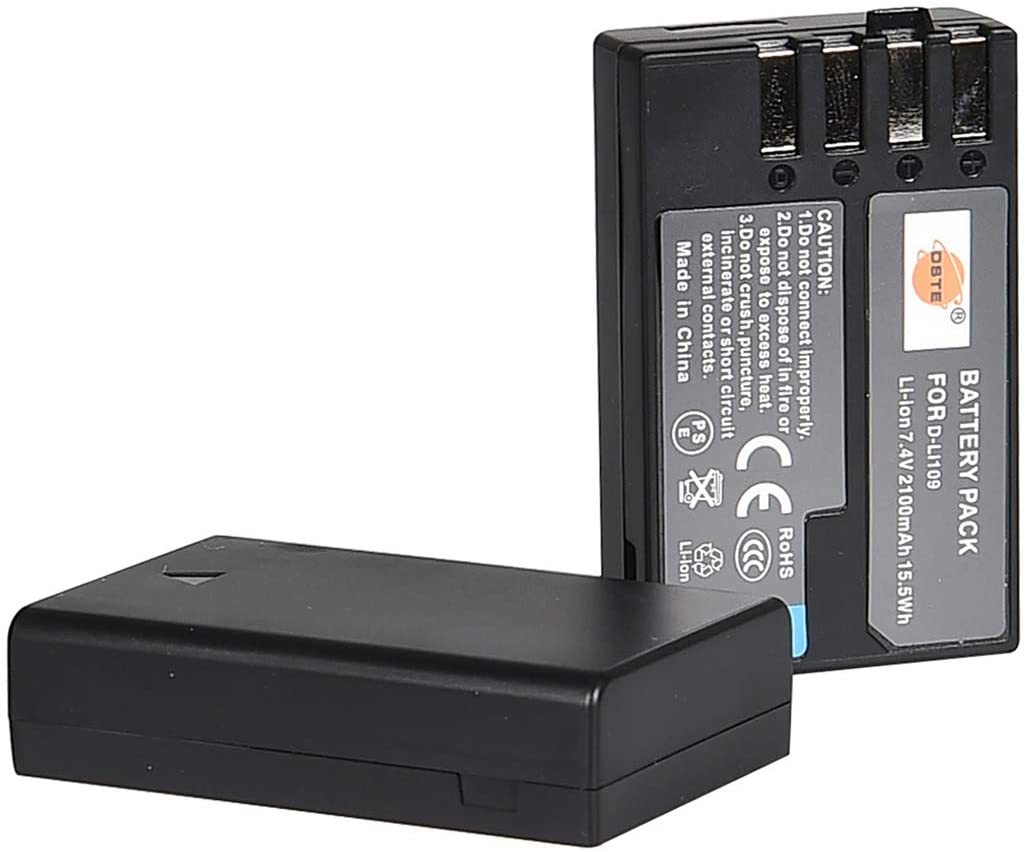 DSTE D-Li109 カメラバッテリー 2個 と USB 急速充電器 対応機種 Pentax K-R K-30 K-50 K-500 K-2 K-S2 K-S1　　B093GHSNSW_画像2