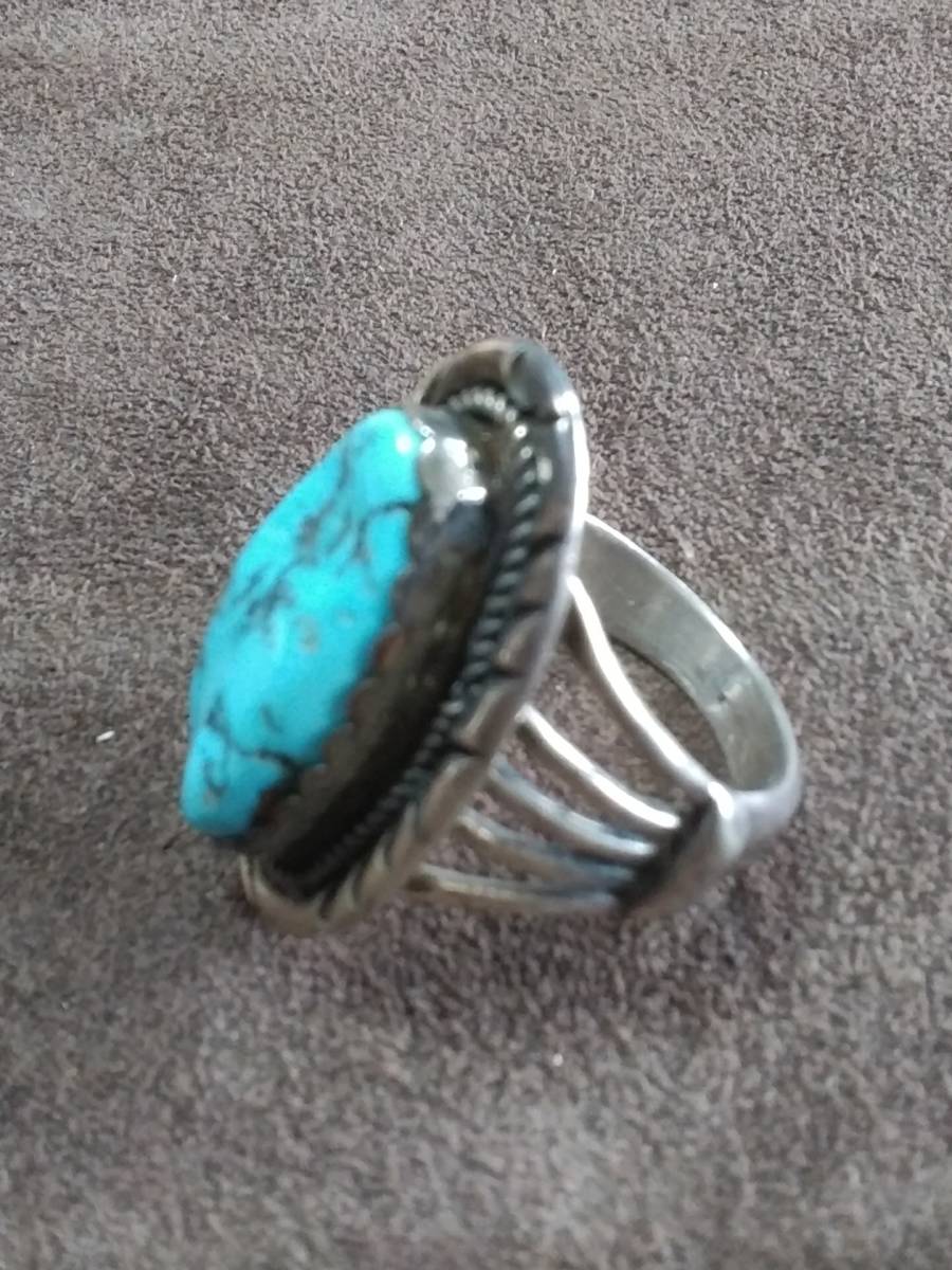  Indian jewelry navajo turquoise ring #16