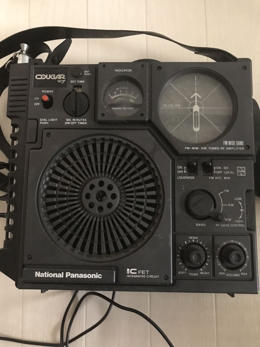  редкий * National Panasonic COUGAR No7 RF-877 пума No,7 BCL радио National Panasonic Showa Retro работоспособность не проверялась 