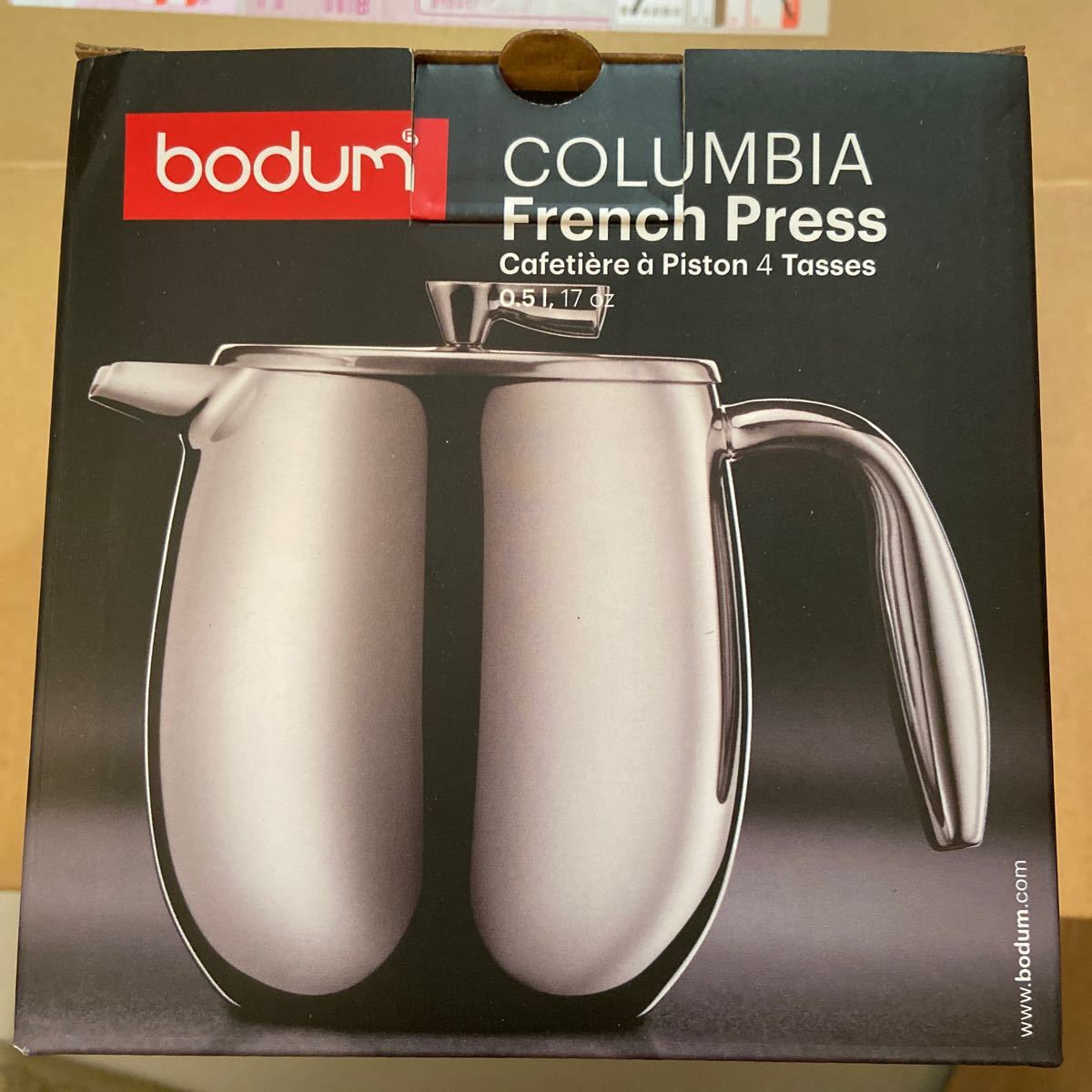 定価12100円 新品未開封　bodum ボダム COLUMBIA コロンビア フレンチプレスコーヒーメーカー 0.5L 