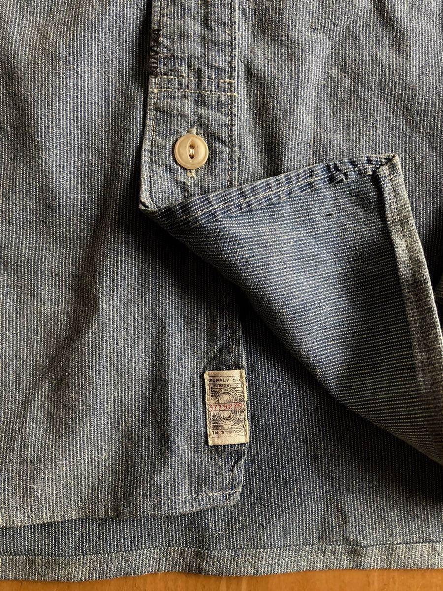 選べる2個セット RRL ドットワークシャツ ラウンドカラー インディゴ