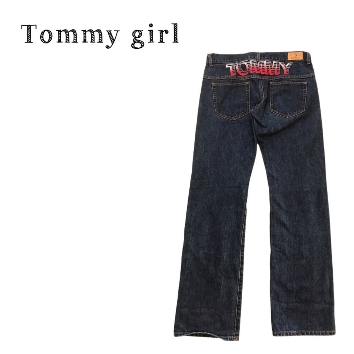 送料無料 Tommy girl デニム ジーンズ 選択 大人気 バックプリント トミーガール Sサイズ レディース 海外輸入