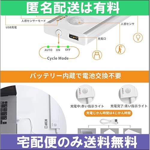 【宅配便だけ送料無料】 無段階調光 led LEDセンサーライト 3000/4000/6500K色温度調整 バーライト TYPE-C充電式 人感センサーライト _画像2