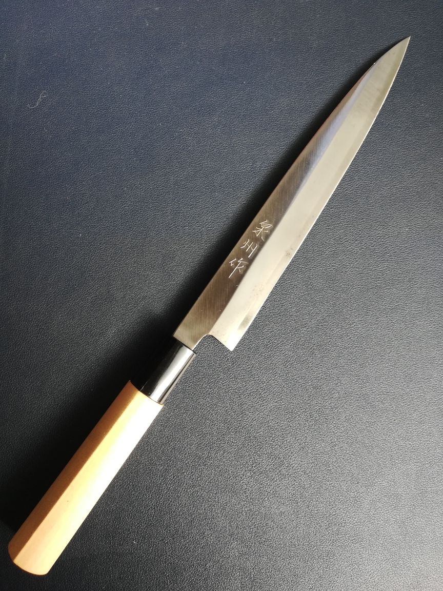 日本製　和包丁　刺身包丁　刃渡り210mm　全長335ｍｍ　泉州作　御料理包丁_画像2