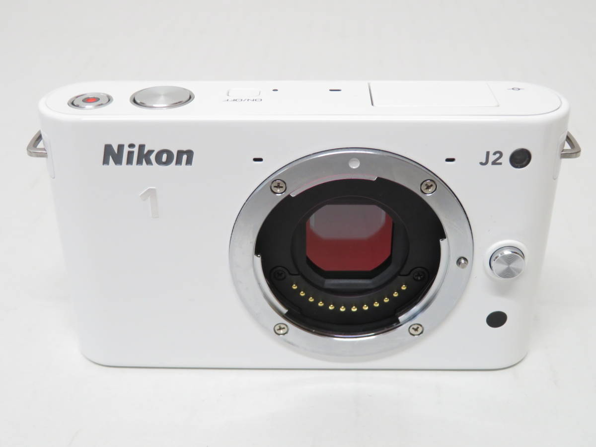【ジャンク品】HE-003◆ニコン ミラーレス一眼カメラ Nikon 1 (ニコンワン) J2 標準ズームレンズキット ホワイト ジャンク品_本体