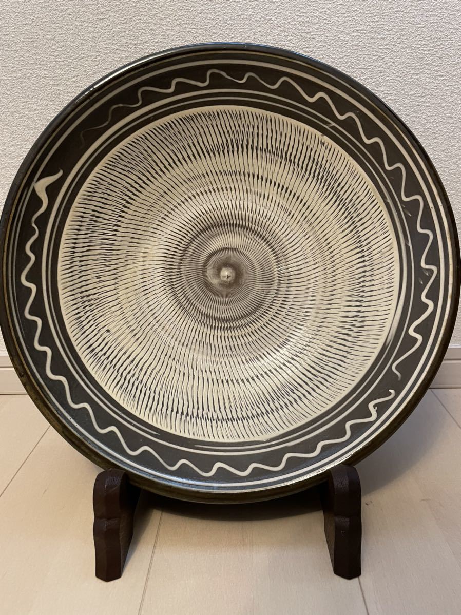 ヤフオク! - 坂本茂木 作 直径38cm 尺3寸 小鹿田 おんた焼 小...