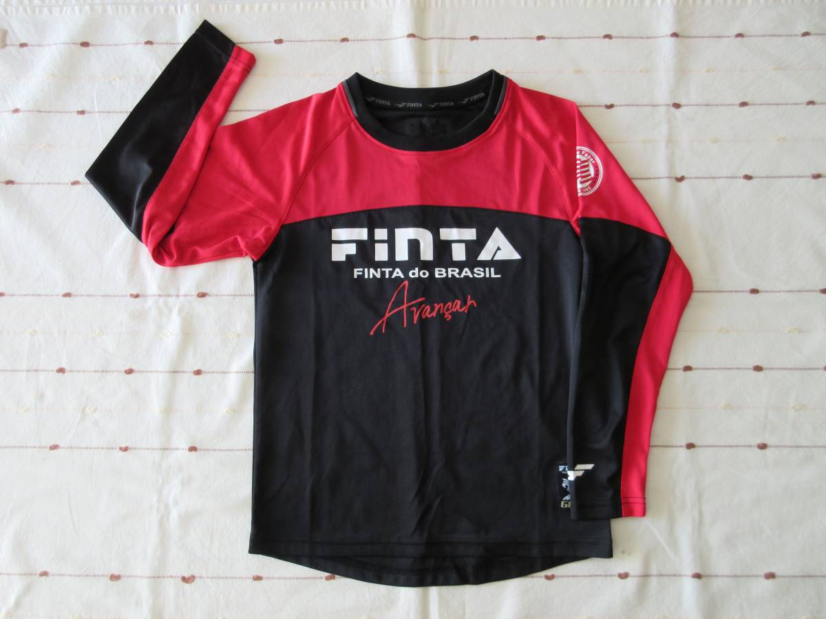 Finta フィンタ 150cm 長袖Tシャツ 黒×赤 スポーツウェア ジュニア