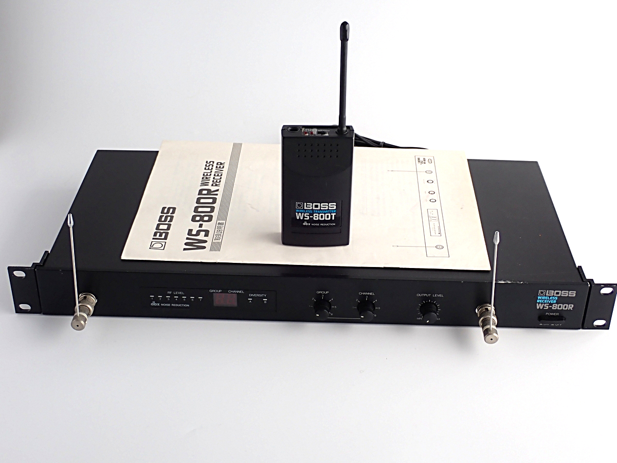 BOSS ワイヤレスレシーバー WS-800R・WS-800T ワイヤレスセット 良品