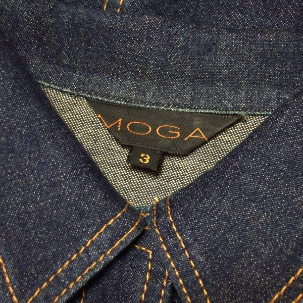  beautiful goods / Moga MOGA Denim jacket inscription 3 number 11 number L corresponding dark blue navy ratio wing simple standard cotton cotton spring autumn winter outer lady's made in Japan 