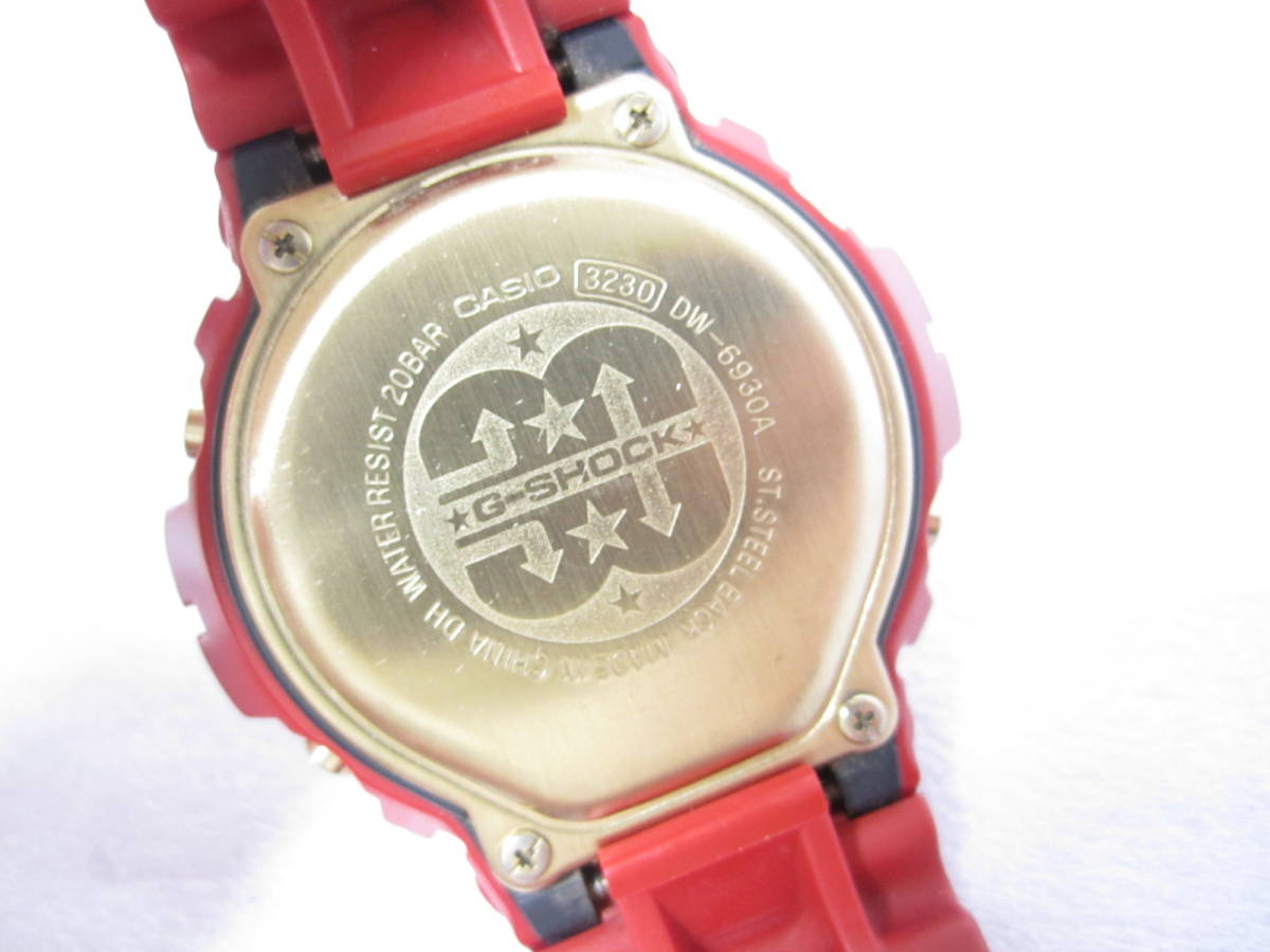 T6491☆CASIO G-SHOCK デジタル 30周年記念限定モデル DW-6930A-4JR