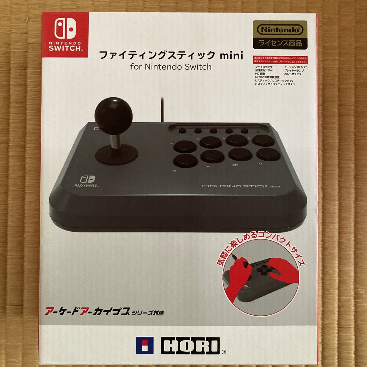 ファイティングスティック mini for Nintendo Switch HORI スイッチ 任天堂 ニンテンドー 有機EL ホワイト ネオン_画像1