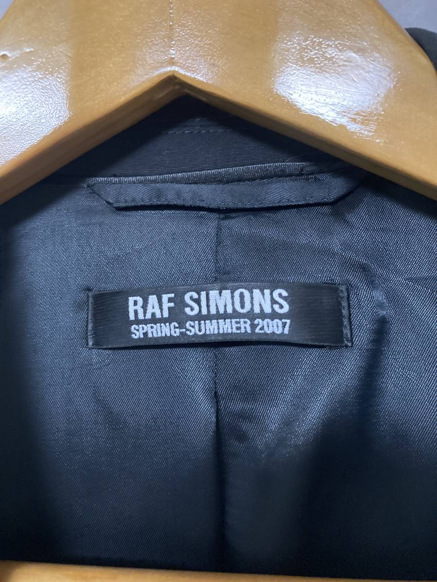 RAF SIMONS 2007SS サイズ46 1つボタンジャケット ブラック ...