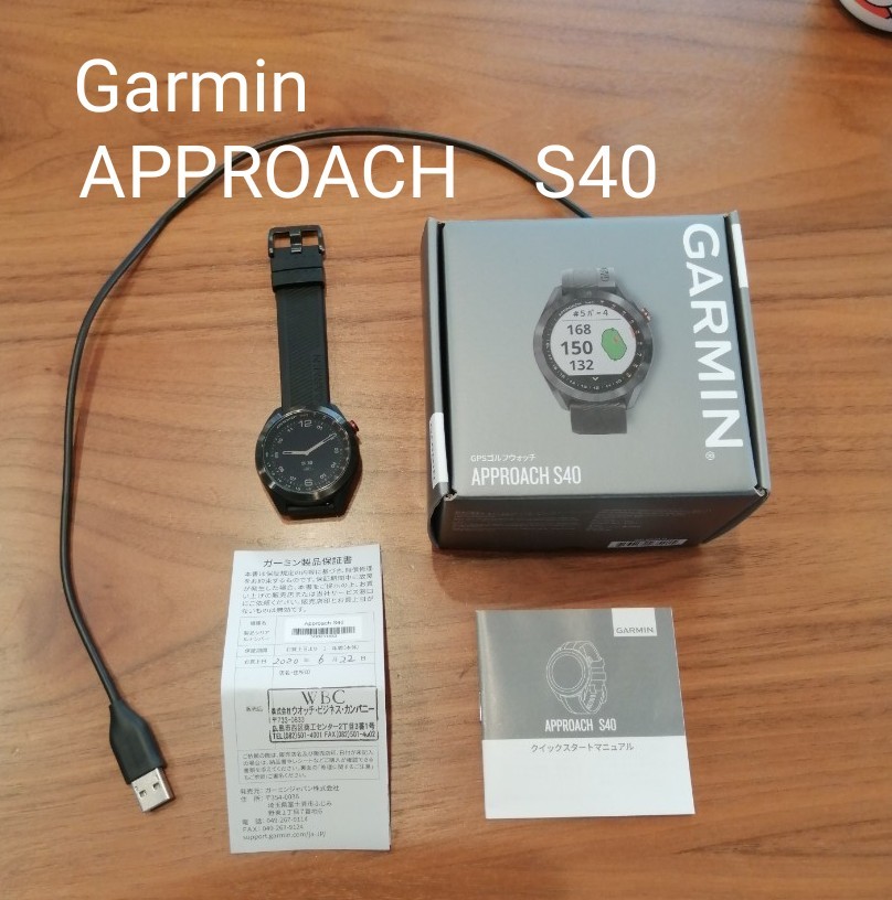 GARMIN Approach S40 美品 BLACK ゴルフウォッチ | vizoobras.com.br